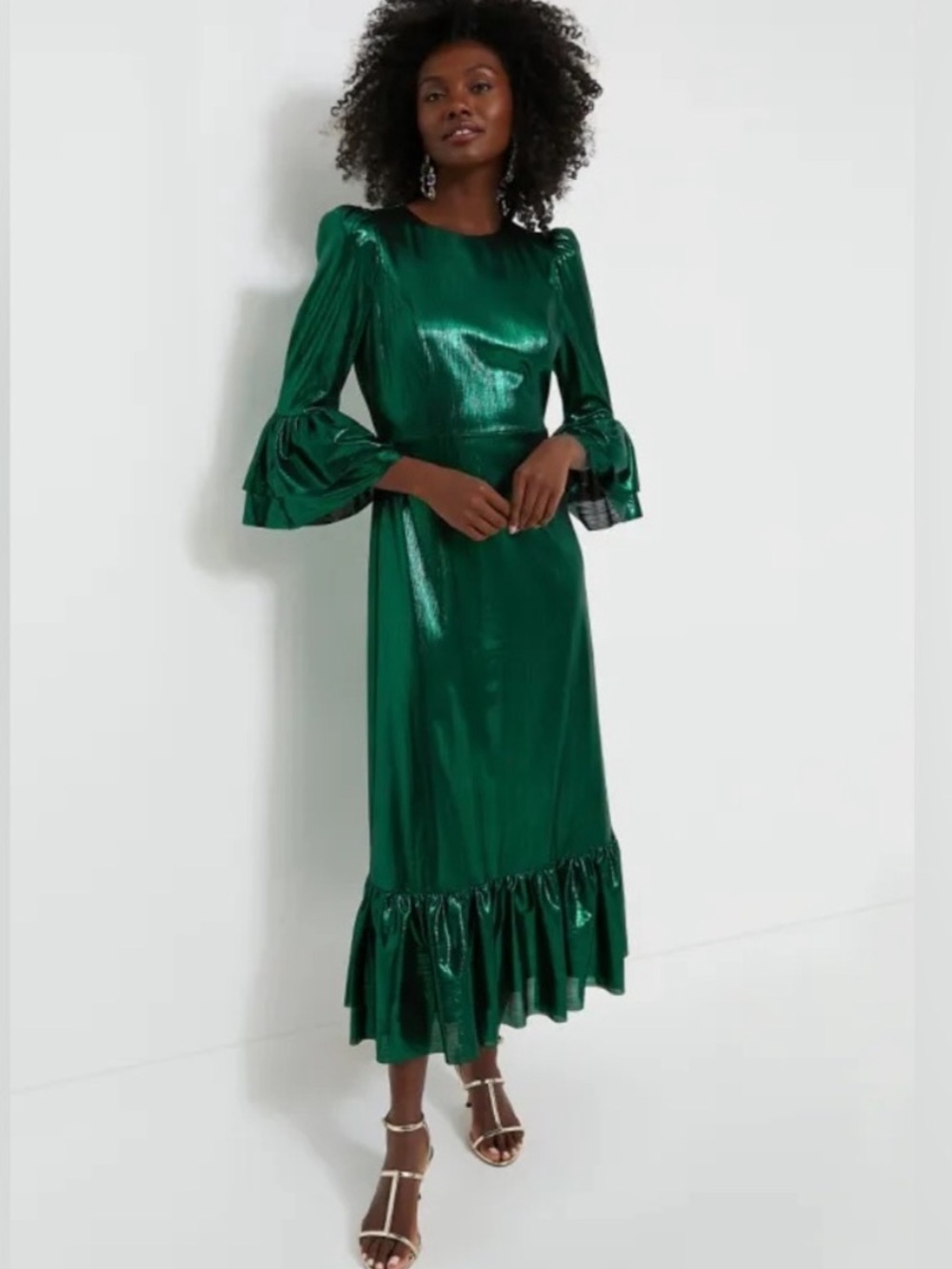 Tuckernuck Pomander Place Emerald Green Lillith Lilith Midi Dress Size XXL NWT - Picture 4 of 7